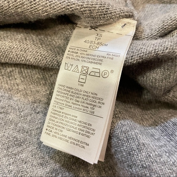 NWOT Banana Republic Grey Merino Wool Sweater Dress – XS - Picture 10 of 16